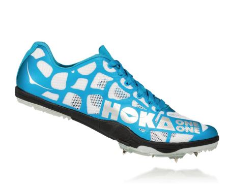 Hoka Rocket LD Track Spikes - Spikes Atletismo Mulher Branco / Azuis | PT-bzRM76e